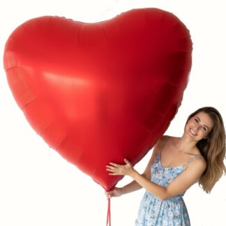 BALON FOLIOWY SERCE CZERWONE 160cm