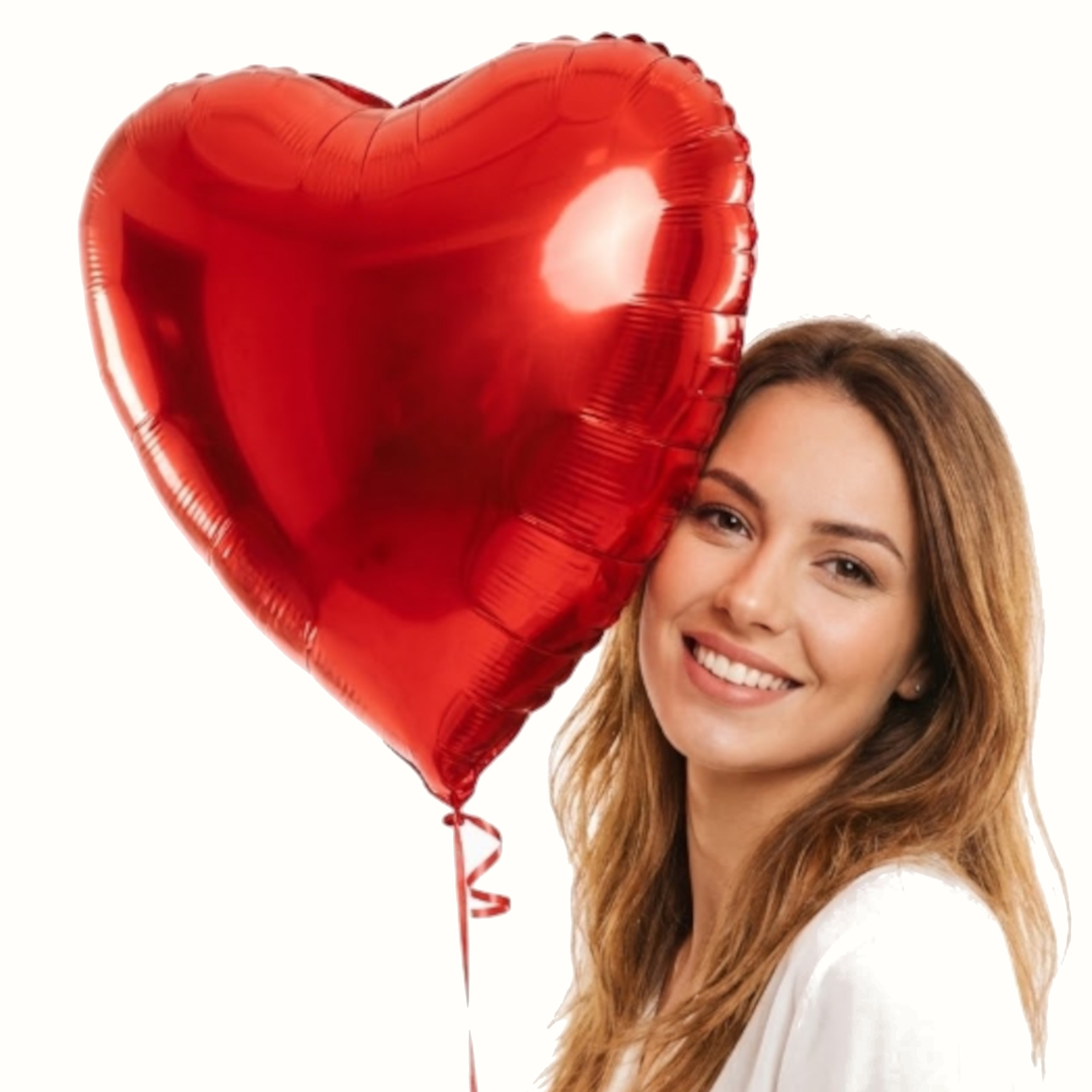 BALON FOLIOWY SERCE CZERWONE 45cm