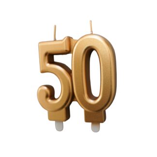 ŚWIECZKA NA TORT “50” ZŁOTA VP