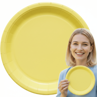 TALERZYKI PAPIEROWE ŻÓŁTE 18cm 8szt.