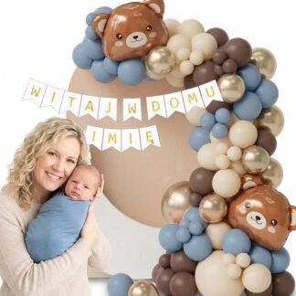 GIRLANDA WITAJ W DOMU MIŚ NIEBIESKA + IMIĘ