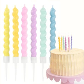 ŚWIECZKI ŚWIDERKI PASTELOWE 6szt