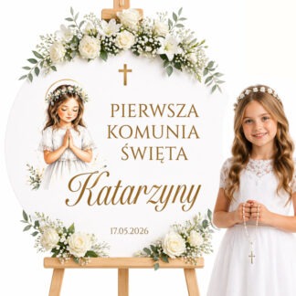 TABLICA POWITALNA KOMUNIA ONA IMIĘ 2