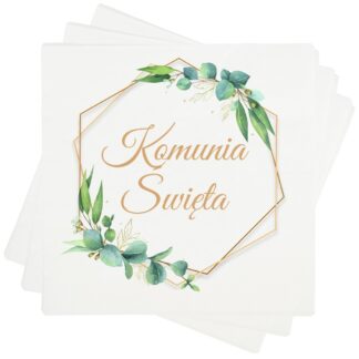 SERWETKI KOMUNIA RAMKA BOHO 20szt