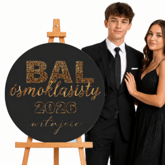TABLICA BAL ÓSMOKLASISTY 2026 WITAJCIE OKRĄGŁA