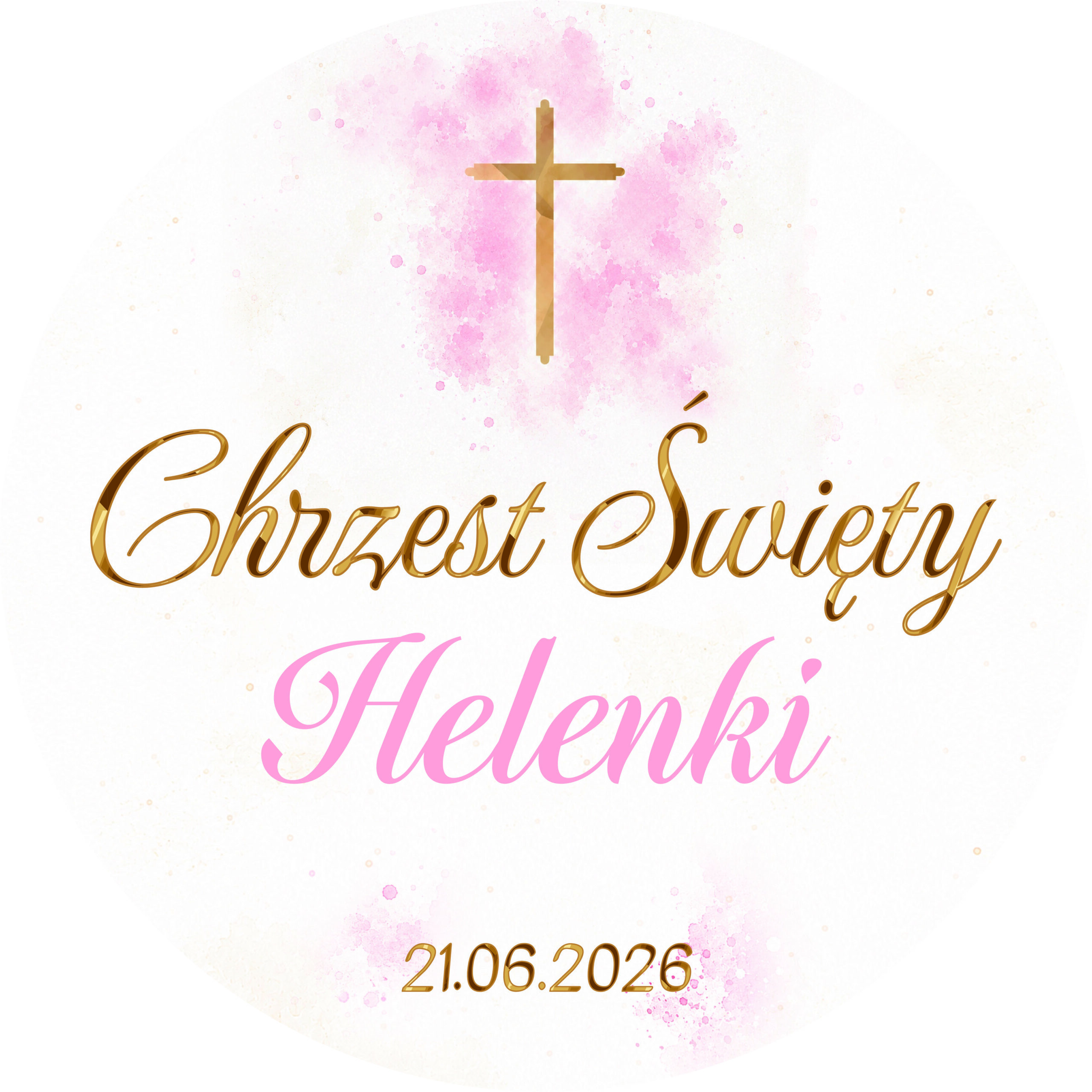 TABLICA CHRZEST RÓŻOWA IMIĘ - obrazek 2