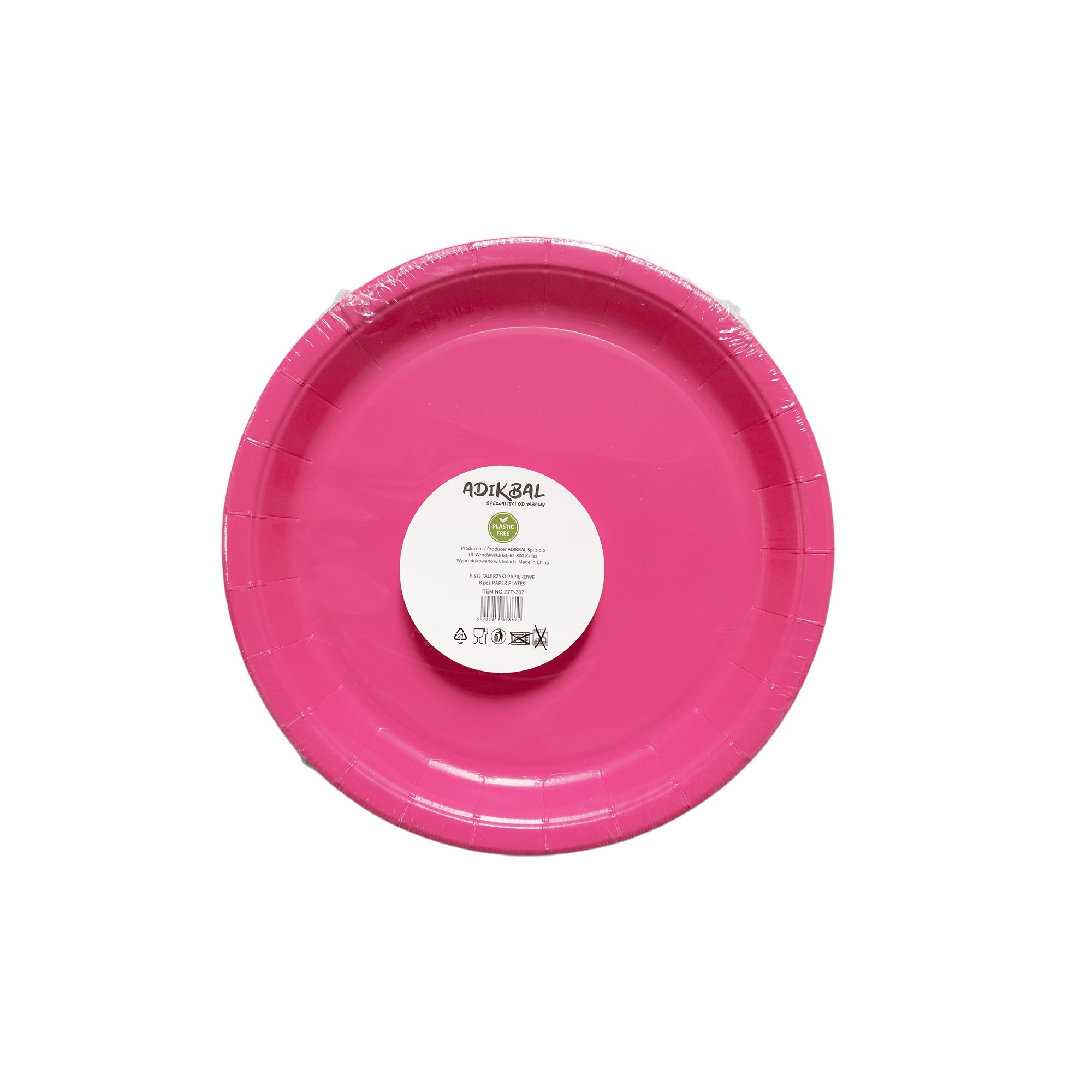 TALERZYKI FUKSJA 18cm 8szt