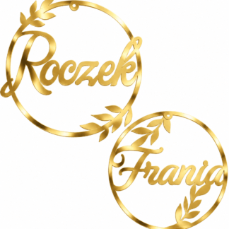 DEKORACJA ROCZEK KOŁA IMIĘ ZŁOTE
