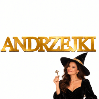 BANER NAPIS ANDRZEJKI ZŁOTY DEKORACJA 50cm
